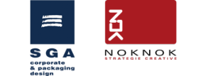Loghi agenzia di comunicazione SGA e NokNok Loghi agenzia di comunicazione SGA e NokNok