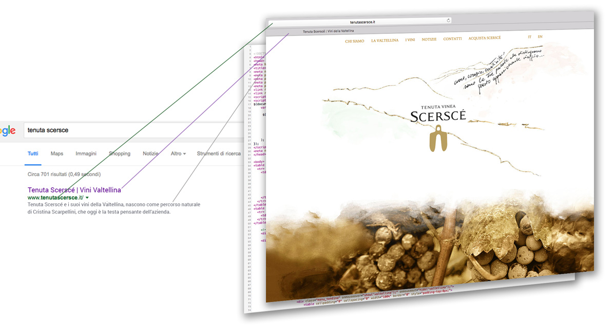 Analisi Home page sito Tenuta Scerscé Analisi Home page sito Tenuta Scersce